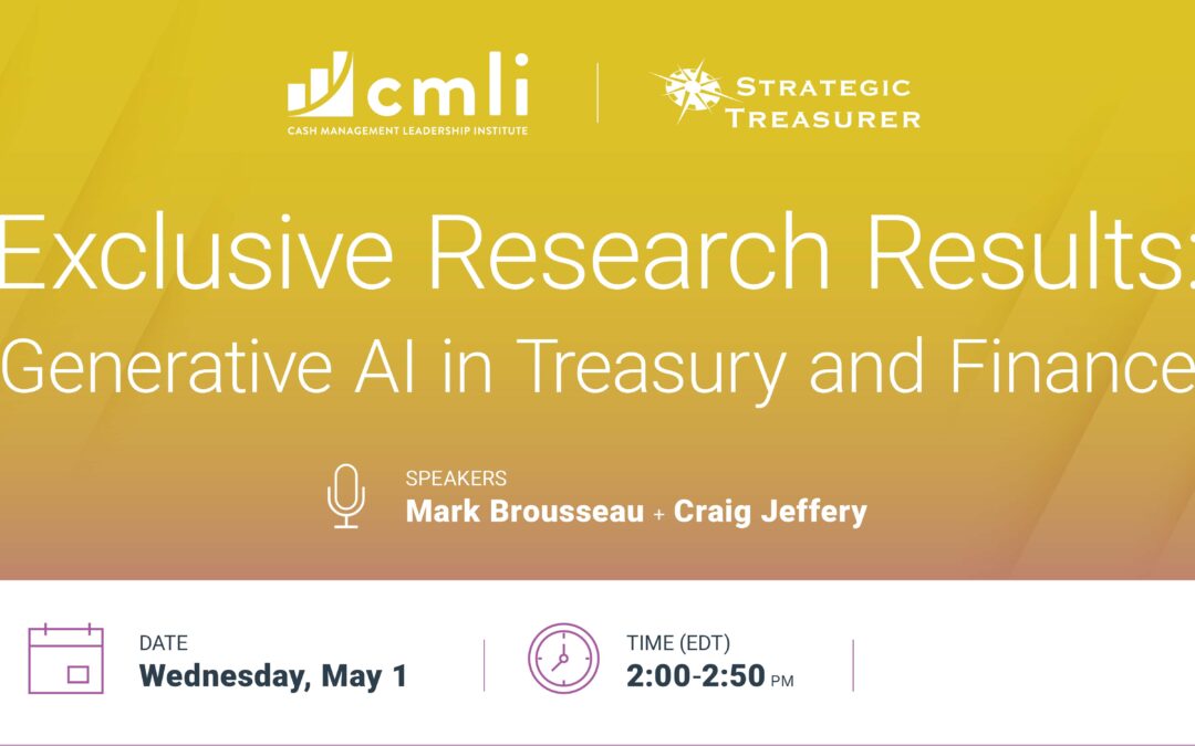Webinar: Exclusive Research Results: Generative AI in Treasury and Finance | May 1
