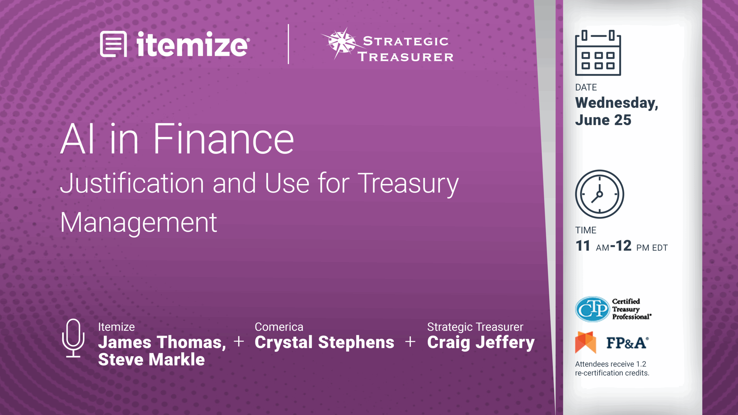 Webinar: AI in Finance: Justification and Use for Treasury Management | June 25