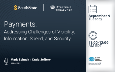 Webinar: Payments: Addressing Challenges of Visibility, Information, Speed, and Security | September 9