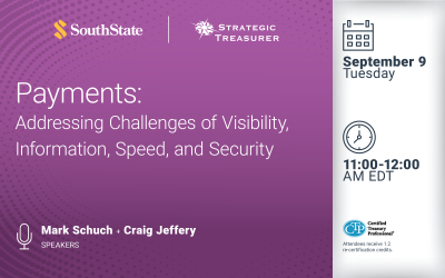 Webinar: Payments: Addressing Challenges of Visibility, Information, Speed, and Security | September 9