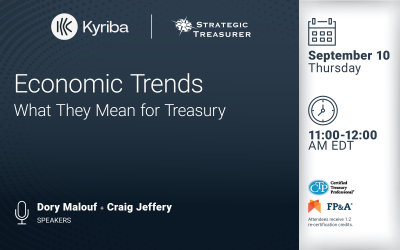 Webinar: Economic Trends: What They Mean for Treasury | September 10