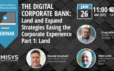 The Digital Corporate Bank: Land and Expand Strategies Easing the Corporate Experience – Part 1: Land [Webinar with Misys, now Finastra]