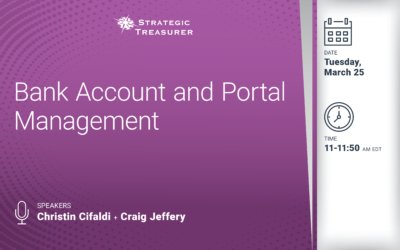 Webinar: Bank Account and Portal Management | March 25